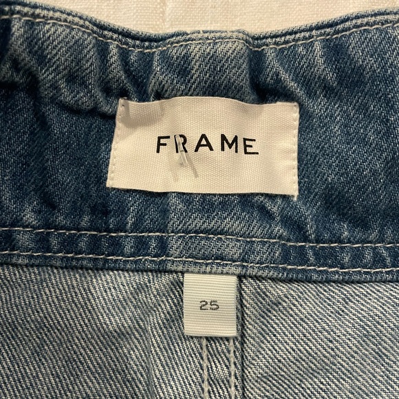 Frame Darted Wide Leg Jean shorts sz 25 NWT - Picture 2 of 6